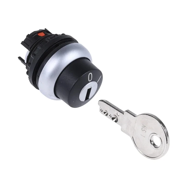 Eaton M22 2-Position Key Switch Head, Flat Key, Latching Operation, IP66, 22 mm Cutout 229092 M22-WRS-A1