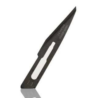 Swann-Morton Carbon Steel Elongated Triangular Scalpel Blade No.11, 100 Pieces 1103