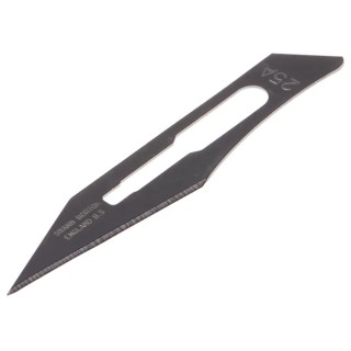 Swann-Morton Carbon Steel Straight Scalpel Blade Size 25A 100 Pieces 1115