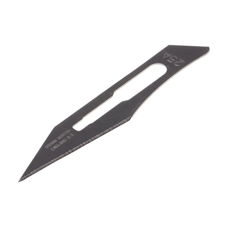 Swann-Morton Carbon Steel Straight Scalpel Blade Size 25A 100 Pieces 1115