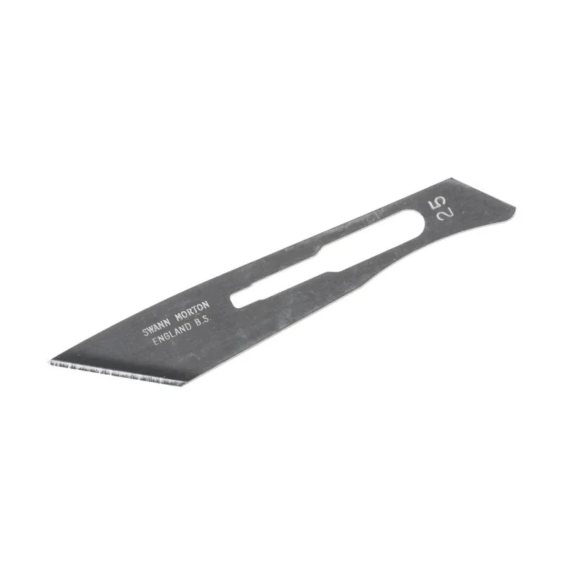 RS PRO Carbon Steel Scalpel Blade No.25, 100 Pieces Package 1112
