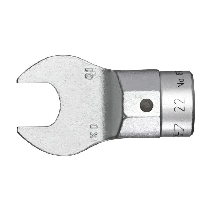 Gedore Torque Wrench Insert Spanner Head, Square, 9 x 12 mm Insert Size, 46 mm, Chrome Finish, Vanadium Steel, Model 7707870