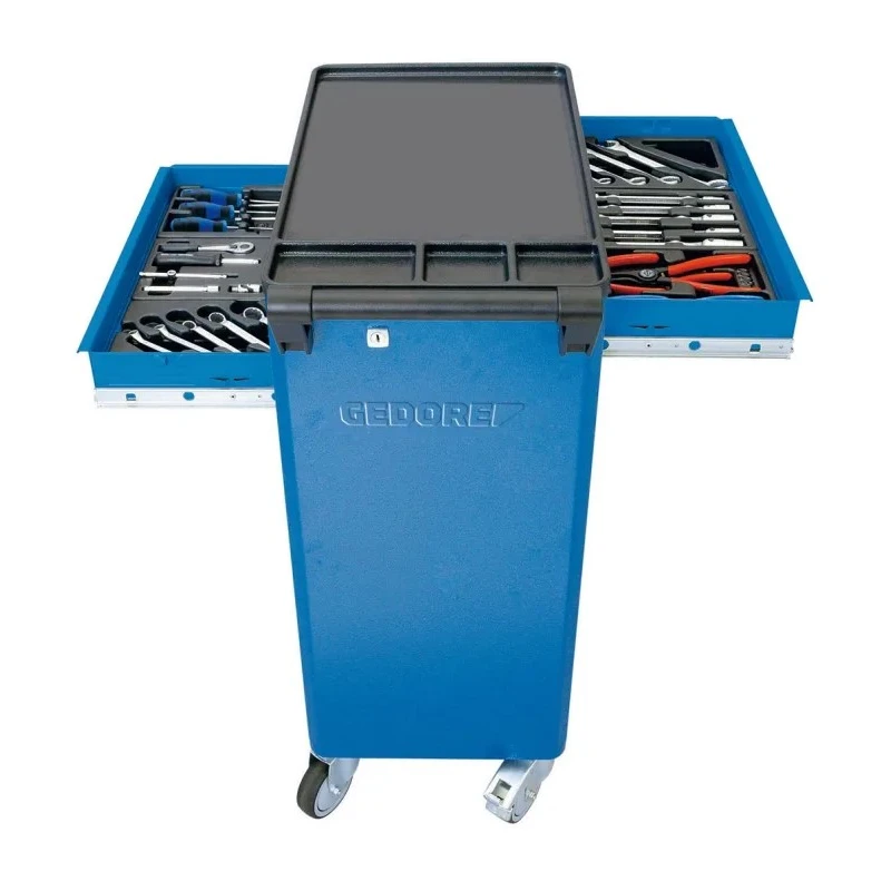 Gedore 6 Drawer Wheeled Roller Cabinet, ABS Material, 605mm Width, 375mm Length, 930mm Height, 200kg Load Capacity 9018140