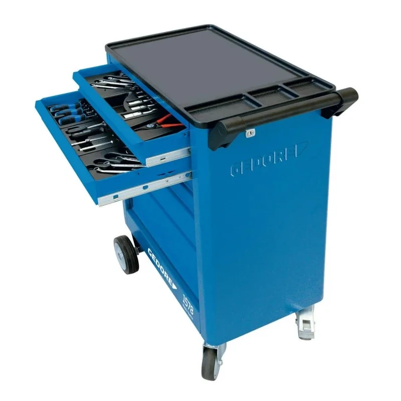 Gedore 6 Drawer Wheeled Roller Cabinet, ABS Material, 605mm Width, 375mm Length, 930mm Height, 200kg Load Capacity 9018140