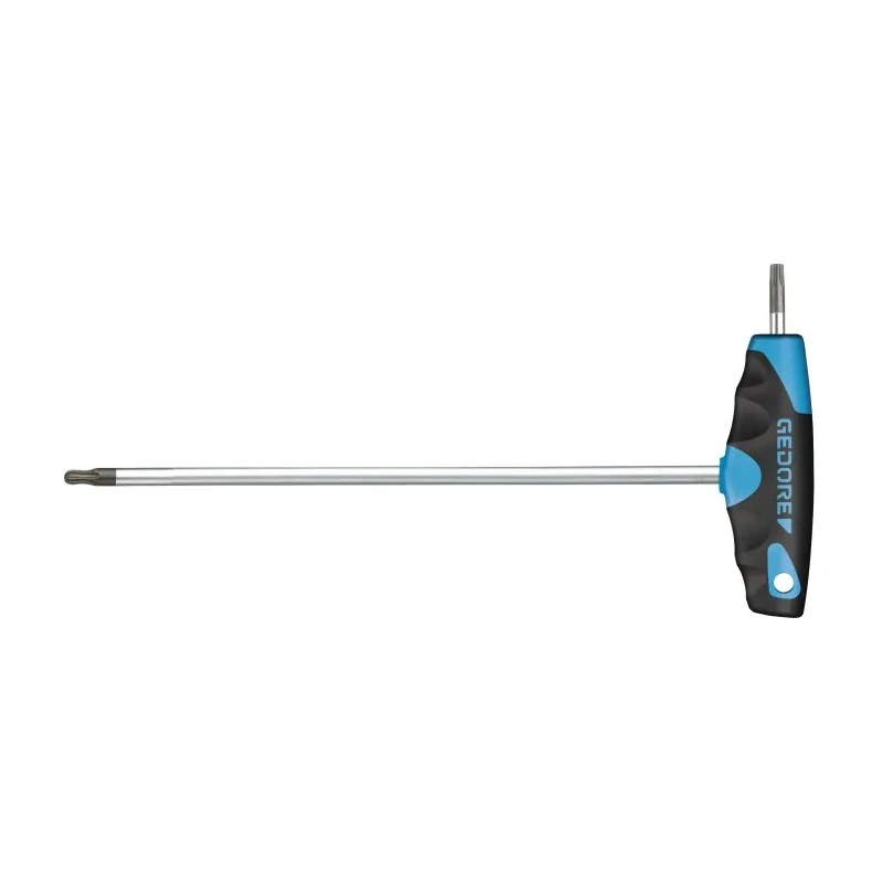 Gedore 1-Piece Torx Key, T Shape Vanadium Steel Phosphate Chrome Finish 177mm 2647494