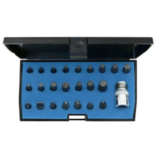 Gedore Hex, Hex Screwdriver Bit Set, Steel Material, 24 Pieces, 1/4 in Drive Size 1815695