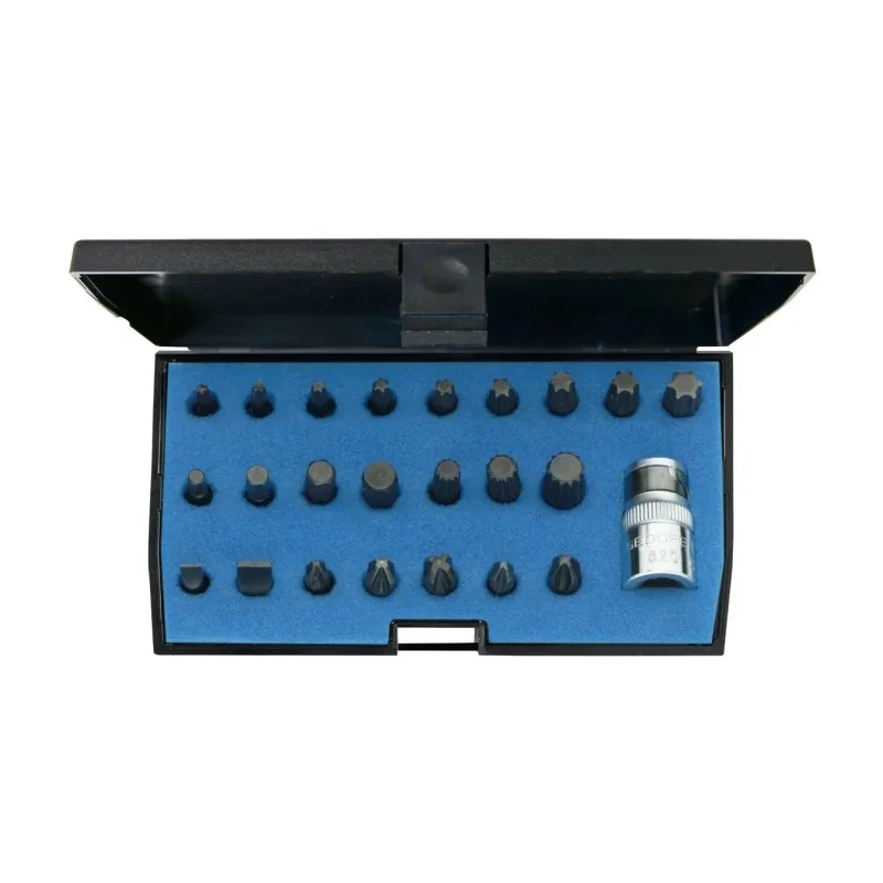 Gedore Hex, Hex Screwdriver Bit Set, Steel Material, 24 Pieces, 1/4 in Drive Size 1815695