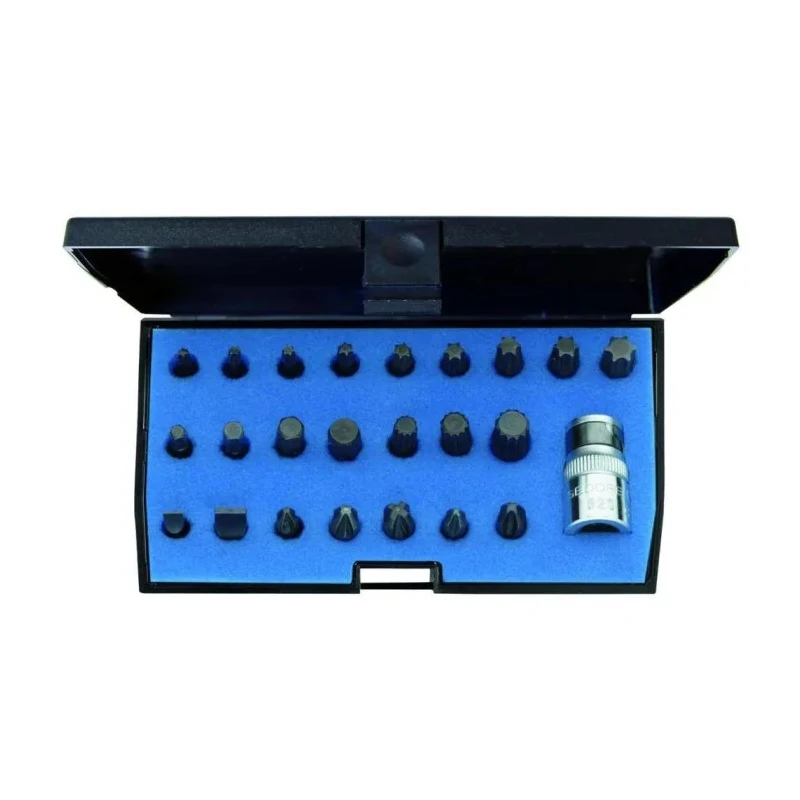 Gedore Hex, Hex Screwdriver Bit Set, Steel Material, 24 Pieces, 1/4 in Drive Size 1815695