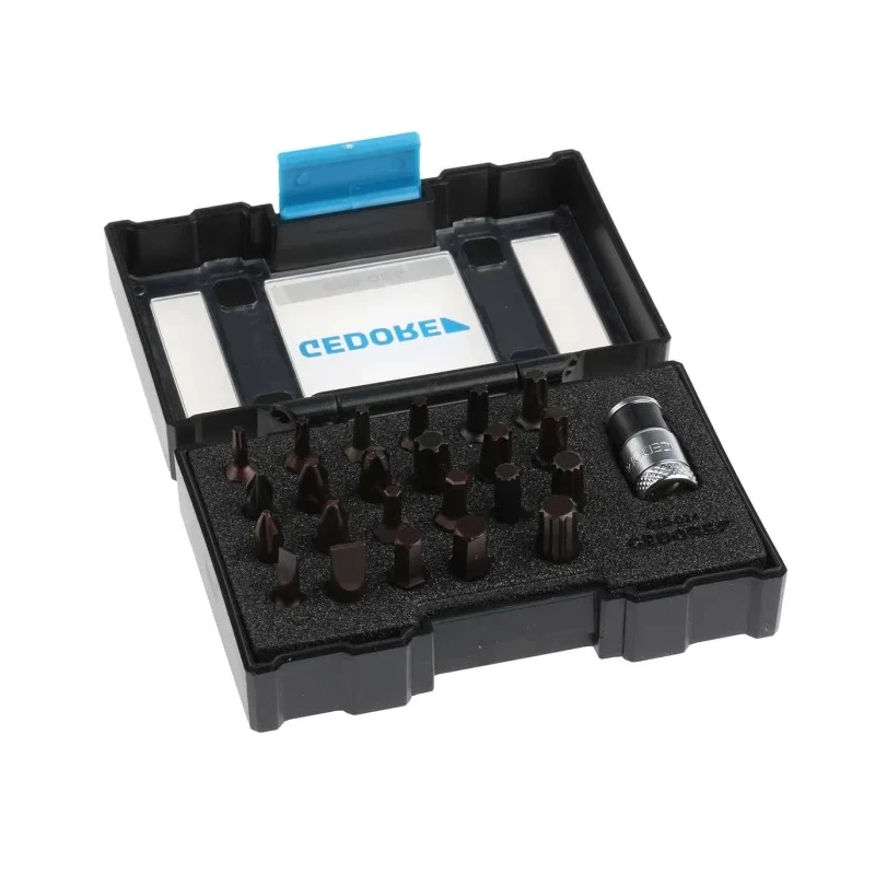 Gedore Hex, Hex Screwdriver Bit Set, Steel Material, 24 Pieces, 1/4 in Drive Size 1815695
