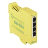 Brainboxes Unmanaged 4 Port Ethernet Switch 100Mbps Rack Mount SW-504