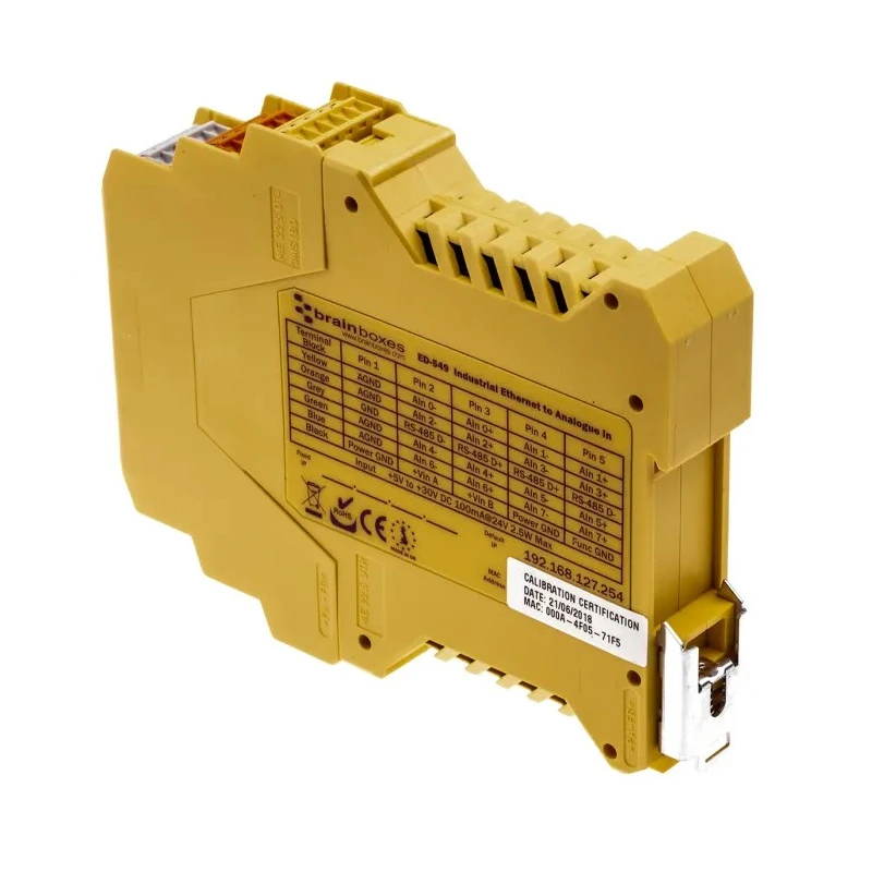 Brainboxes ED Series DIN Rail Ethernet Switch, Nominal Supply Voltage 5/30 V, 1 RJ-45 Port ED-549