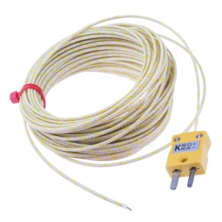 RS PRO K Type Exposed Junction Thermocouple 10 m Length, Fibreglass Probe, 60 °C to +350 °C 847-9750