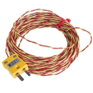 RS PRO K Type Exposed Junction Thermocouple with PFA Probe and Cable Insulation 10 m Length, 250 °C Max Temperature 847-9763