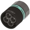 Techno Nylon Terminal Block Housing IP68 Cable 7 to 12 mm², 4 Contacts, Temperature Range -20°C to +125°C THB.387.C4A