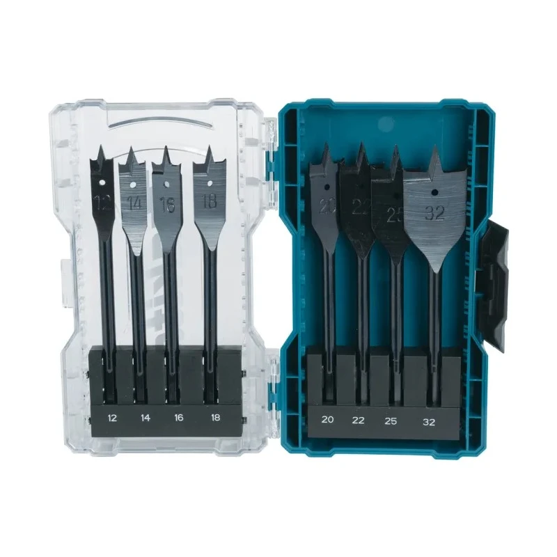 Makita 8-Piece High Speed Steel Wood Drill Bit Set, 12 mm Min, 32 mm Max E-08698