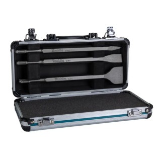 Makita SDS Chisel Bit Set with 20mm and 40mm Diameter Cold and Scaling Chisels in Aluminium Case D-42357