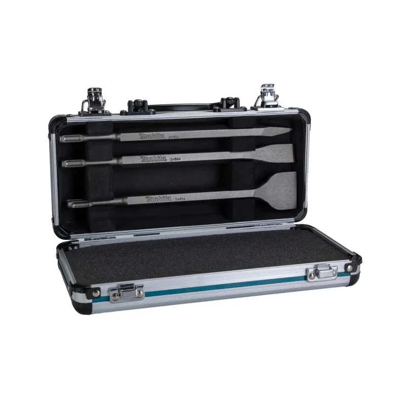 Makita SDS Chisel Bit Set with 20mm and 40mm Diameter Cold and Scaling Chisels in Aluminium Case D-42357