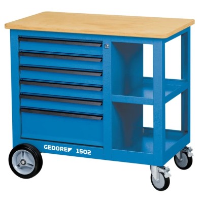 Gedore Portable Steel Workbench 1000kg Max Load, 870 mm Height x 950 mm Width x 550 mm Depth 1502 6620540