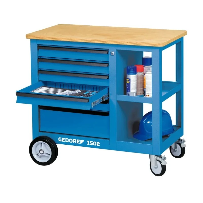 Gedore Portable Steel Workbench 1000kg Max Load, 870 mm Height x 950 mm Width x 550 mm Depth 1502 6620540