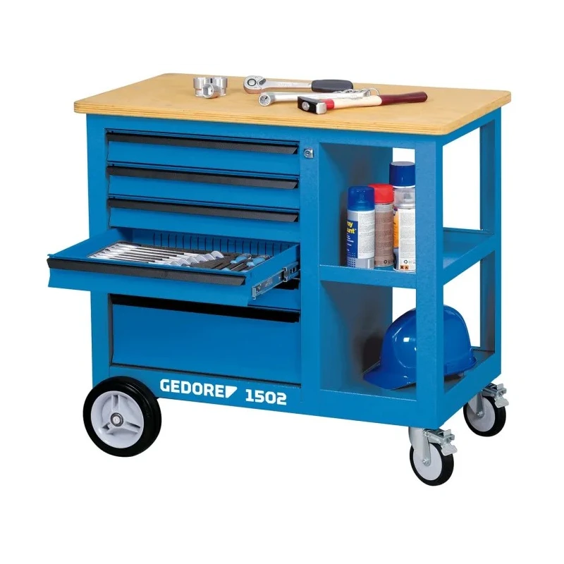 Gedore Portable Steel Workbench 1000kg Max Load, 870 mm Height x 950 mm Width x 550 mm Depth 1502 6620540