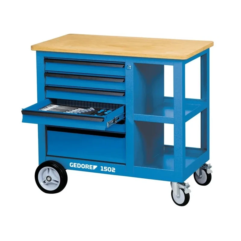 Gedore Portable Steel Workbench 1000kg Max Load, 870 mm Height x 950 mm Width x 550 mm Depth 1502 6620540