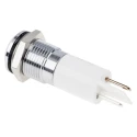 RS PRO White Panel Mount Indicator 110V AC 6mA Solder Lug Termination IP67 Prominent Bezel 848-4535