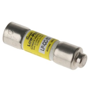 Eaton Cartridge Fuse 15A Time Delay Melamine Body 10x38 mm 600V AC Class CC LP-CC-15