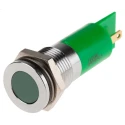 RS PRO Green Panel Mount Indicator 110V AC 6mA Solder Lug Termination IP67 Flush Bezel 848-4554
