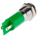 RS PRO Green Panel Mount Indicator 110V AC 6mA Solder Lug Termination IP67 Flush Bezel 848-4554