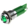 RS PRO Green Panel Mount Indicator 220V AC 3mA Solder Lug Termination IP67 Prominent Bezel 848-4598