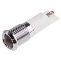 RS PRO White Panel Mount Indicator 220V AC 3mA Solder Lug Termination IP67 Prominent Bezel 848-4614