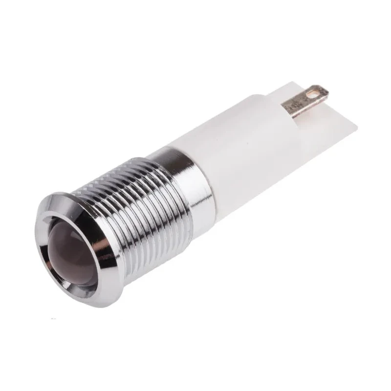 RS PRO White Panel Mount Indicator 220V AC 3mA Solder Lug Termination IP67 Prominent Bezel 848-4614
