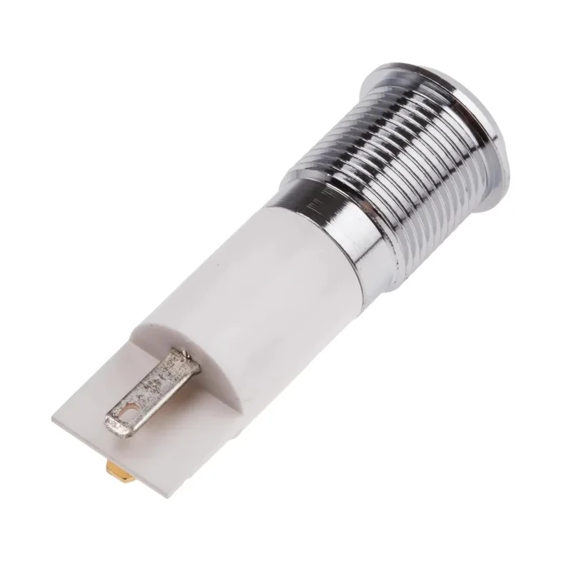 RS PRO White Panel Mount Indicator 220V AC 3mA Solder Lug Termination IP67 Prominent Bezel 848-4614