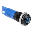 RS PRO Blue Panel Mount Indicator 220V AC 3mA Solder Lug Termination IP67 Prominent Bezel 848-4623