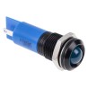 RS PRO Blue Panel Mount Indicator 220V AC 3mA Solder Lug Termination IP67 Prominent Bezel 848-4623
