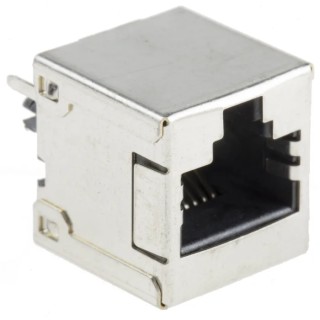 Molex 85508 Series RJ45 Connector Female, Through Hole Mount, Cat5e Shielded Straight 2 Port 8 Way RJ45