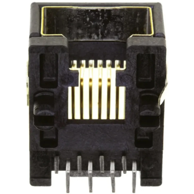 Molex 95540 Series RJ45 Female Through Hole Cat3 Shielded Right Angle 2 Port 8 Way RJ45