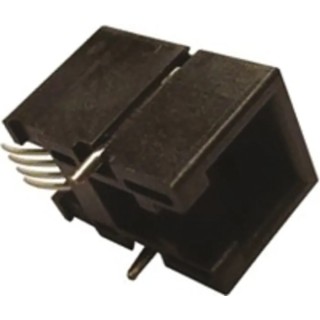 Molex RJ11 Female Modular Jack Cat3 Unshielded Right Angle 2 Port 4 Way Surface Mount Connector 