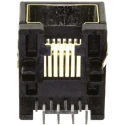 Molex 95540 Series RJ45 Connector Female, Through Hole Mount, Cat3 Shielded, Right Angle, 2 Port 8 Way RJ45 