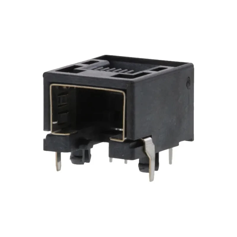 Molex 95540 Series RJ45 Connector Female, Through Hole Mount, Cat3 Shielded, Right Angle, 2 Port 8 Way RJ45 