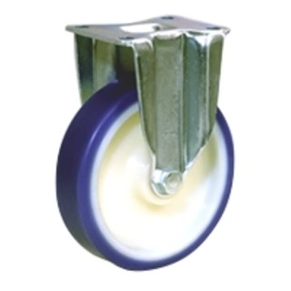 LAG Fixed Castor 250 kg Load Capacity 100 mm Polyurethane Wheel 137 mm Height Ball Bearing Hub 36106