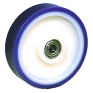 LAG Blue White Polyurethane Trolley Wheel 200mm Diameter 50mm Width 600kg Load Capacity Ball Bearing Hub 35031