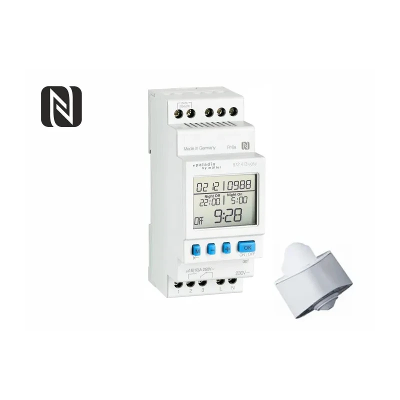 Muller Timer Light Switch 230V Single Channel SPDT Screw Terminal, IP20/IP54 Protection 972 413 EASY