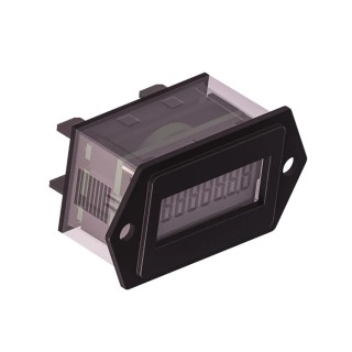 Trumeter 8 Digit LCD Hour Meter Panel Mount 300V DC 7mm Digit Height 85°C Operating Temperature 3410-0000