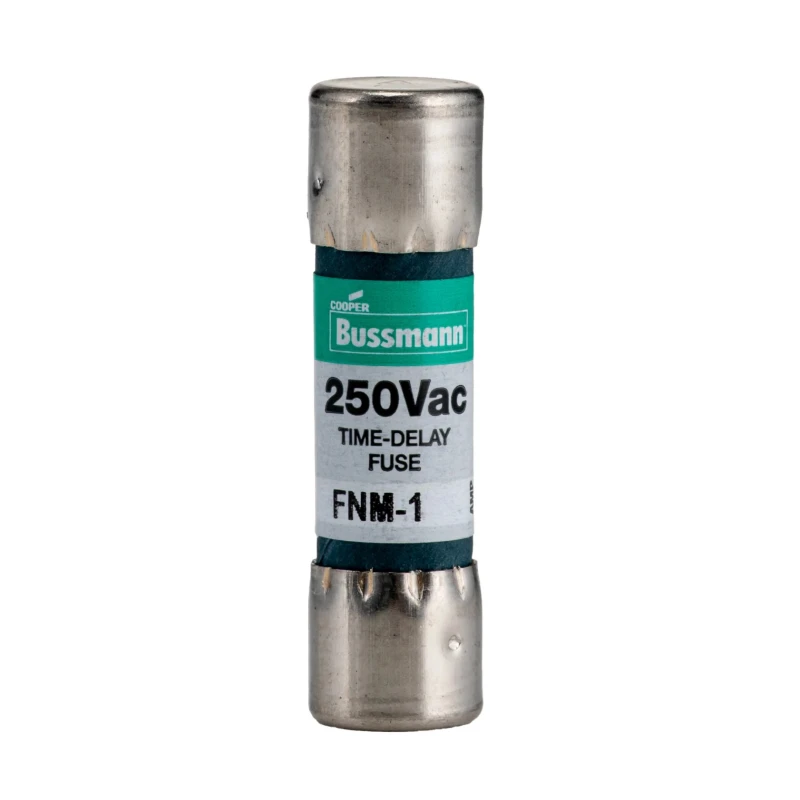 Eaton Melamine Cartridge Fuse, 1A Current Rating, Time Delay, 10 x 38 mm, 250V AC, FNM-1