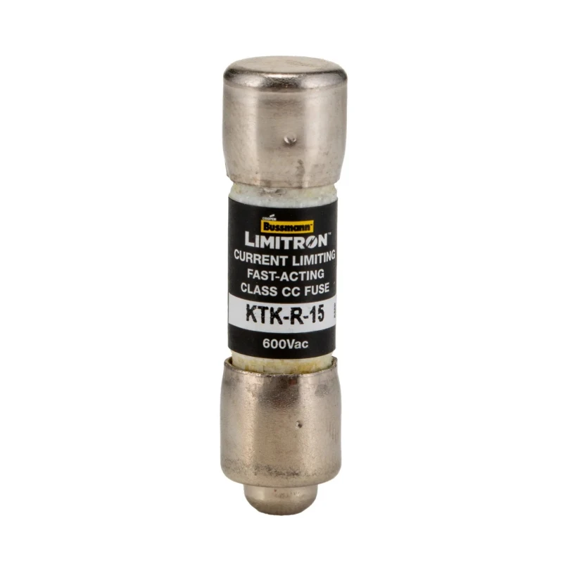 Eaton 15A Fast Acting Melamine Cartridge Fuse, 10 x 38 mm, 600V AC, UL 248-14 KTK-R-15