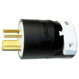 Hubbell 50A 250V NEMA 15-50P Black Nylon Cable Mount Mains Plug HBL8451C