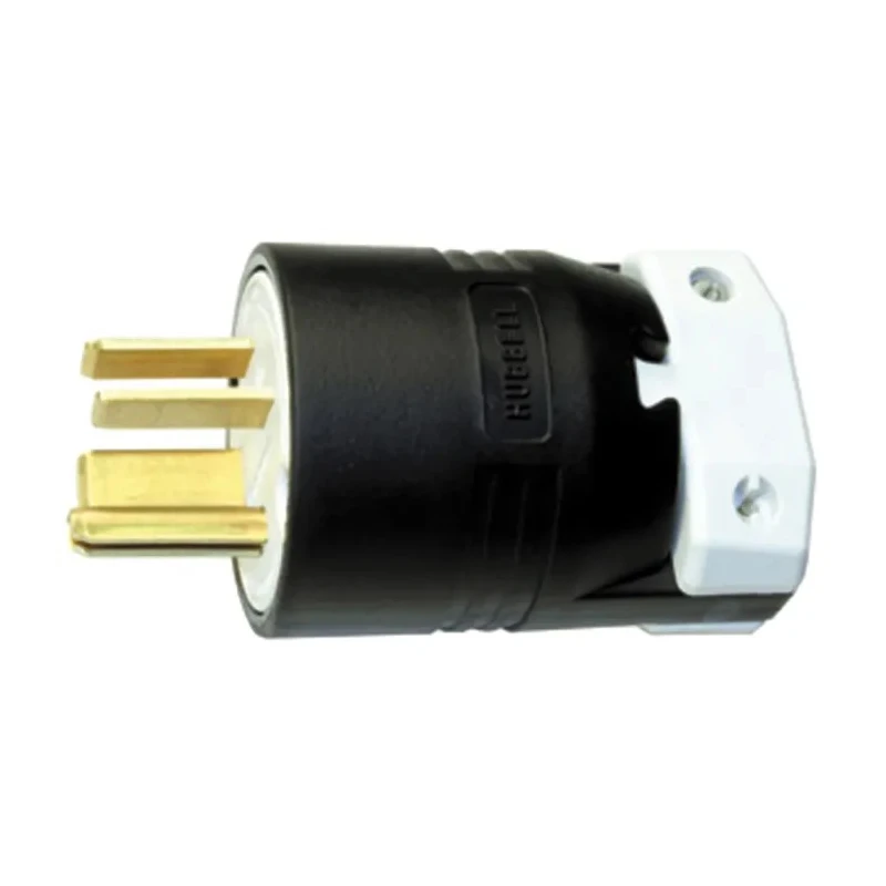Hubbell 50A 250V NEMA 15-50P Black Nylon Cable Mount Mains Plug HBL8451C