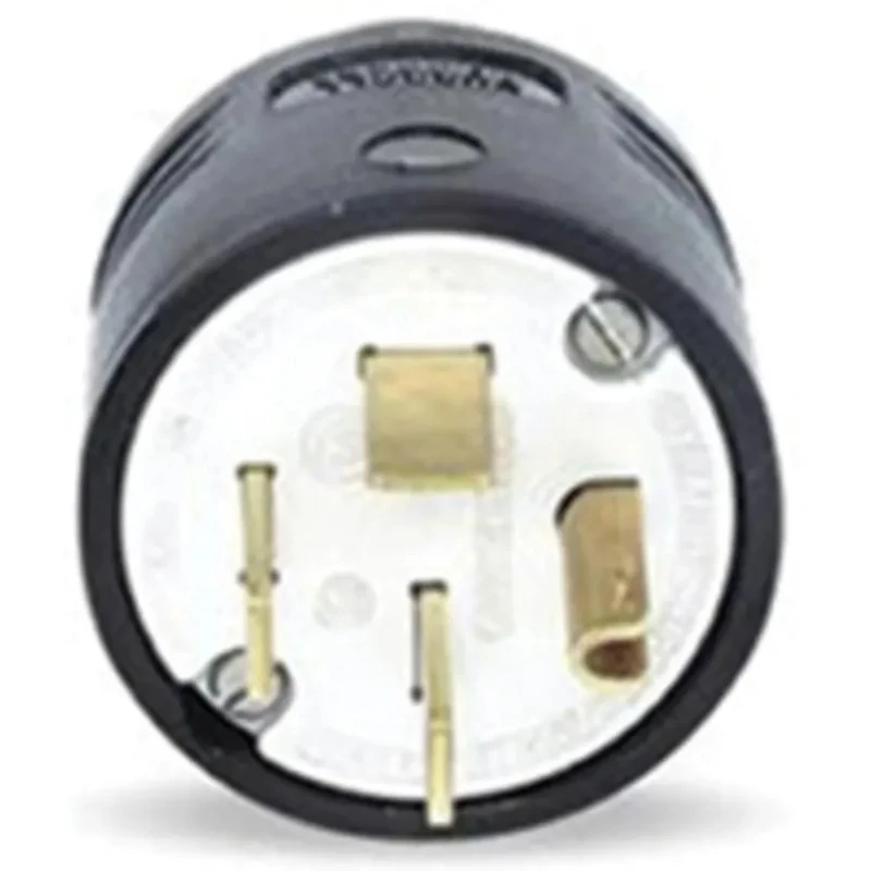 Hubbell 50A 250V NEMA 15-50P Black Nylon Cable Mount Mains Plug HBL8451C