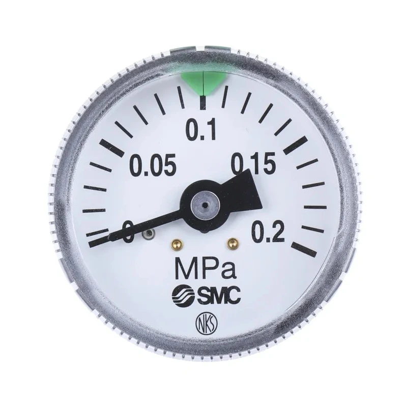 SMC 42.5 mm MNPT Pressure Gauge 0.2 MPa G46-2-01
